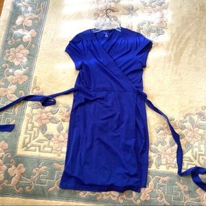 Lands’ End Stretchy Full Wrap Dress Petite